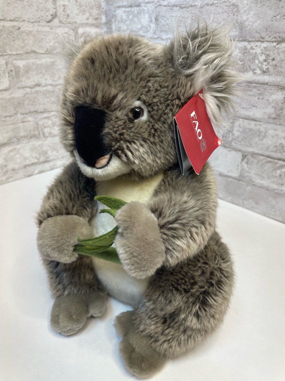 FAO Schwarz Gray Koala Bear Plush Stuffed Animal Realistic NWT Lovey